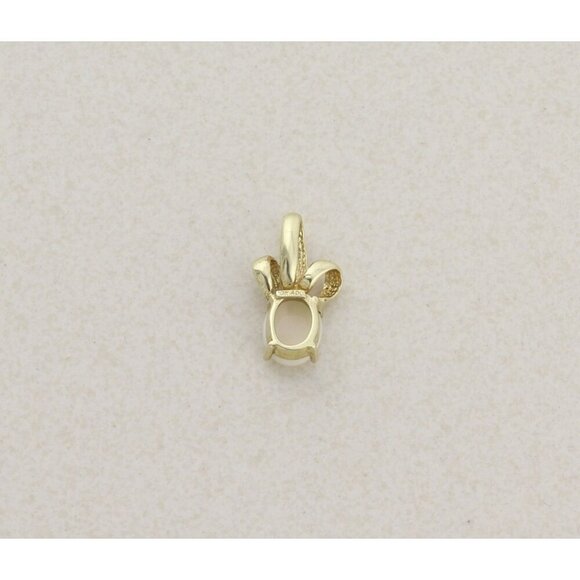 Pendant Only 10k Yellow Gold Natural Opal Pendant 3/4" x 5/8" - Picture 5 of 7